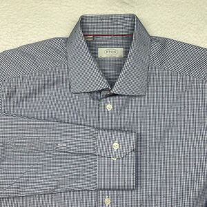 ETON Contemporary Fit Dress Shirt 16.5 42 Micro Print Button-Up Modern Print
